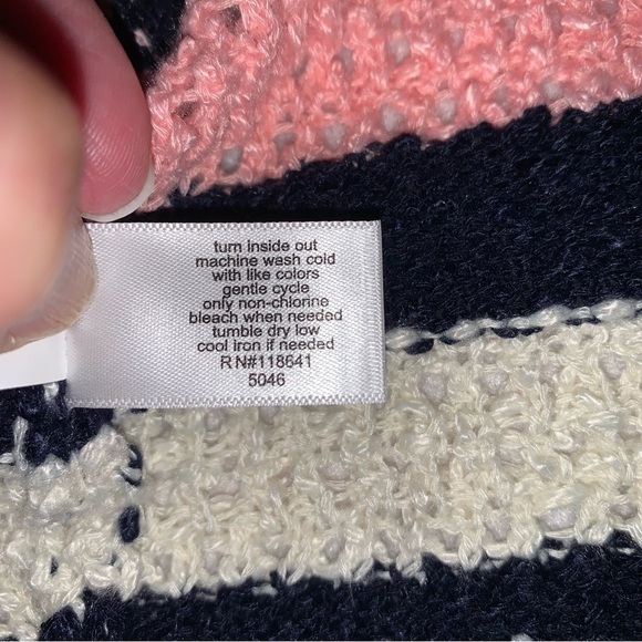 Lane Bryant  Striped Short Sleeve Cropped Knit Open Front Cardigan 22/24 - Picture 4 of 6